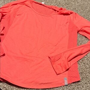Under Armour coral long sleeve performance top (L/14) - EUC!